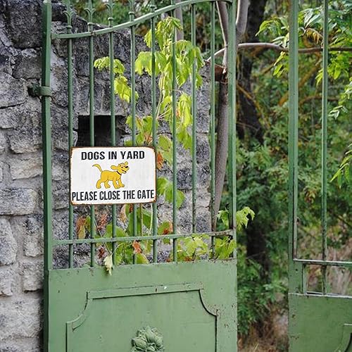 Miniatura 3 de Letrero divertido con texto en inglés "Beware Of Dog" (Beware Of Dog) - Letrero de advertencia para cerca, letrero de hojalata para perro, con texto