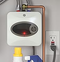 Vista 2 de GE Appliances - Calentador de agua versátil de 2.5 galones, mini tanque con termostato ajustable, se instala fácilmente debajo del fregadero, 120 V