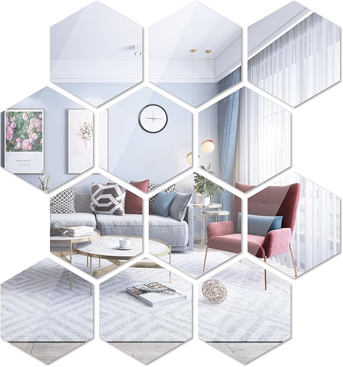 ✨DIY Hexagon Mirror Wall Decor | Home Aesthetic Upgrade✨