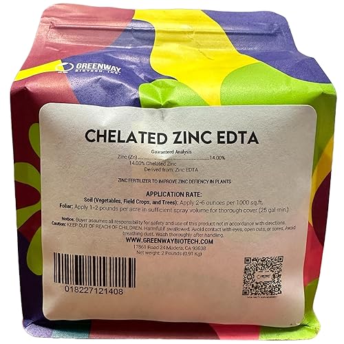 Miniatura 4 de Fertilizante hidropónico de zinc EDTA Greenway Biotech Brand Hidroponía Zinc 100% soluble en agua (1 libra)