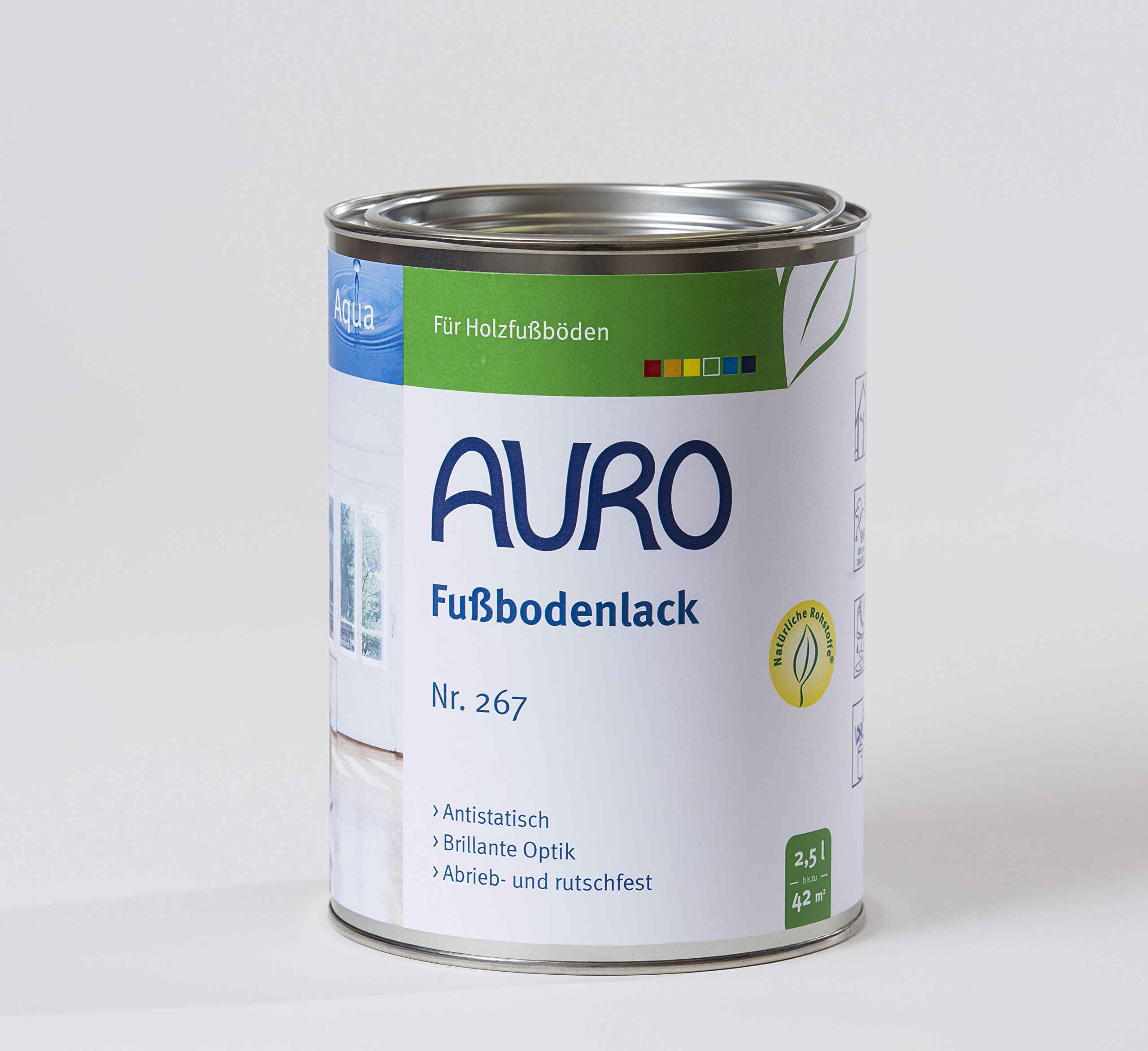 AURO Aqua lakier podłogowy nr 267 bezbarwny, 2,50 litra