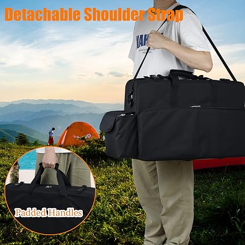 Miniatura 8 de WOMACO Bolsa de transporte para estufa de campamento, funda de transporte portátil resistente para estufa de campamento con acolchado grueso, bolsa