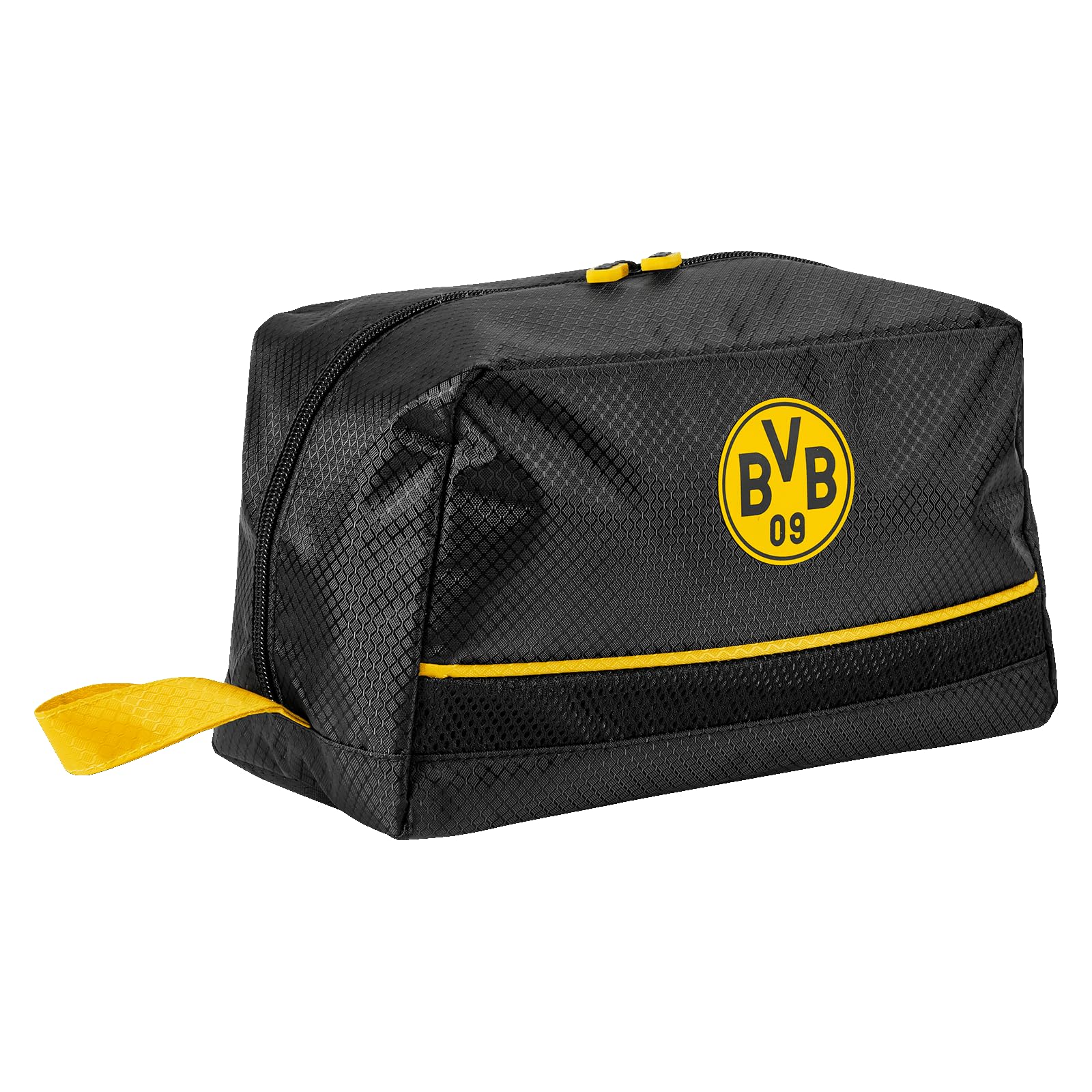 Borussia Dortmund Neceser BVB Unisex para Adultos, Color Negro/Amarillo, Negro, 27 x 14 x 16 cm