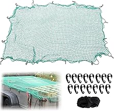 WOPPLXY Cargo Net 6.5ft X 10ft - 2M x 3M Heavy Duty Cargo Net for Van - Bungee Net for Pickup Truck Bed with 15 PCS Hook and 10M Elastic Cord