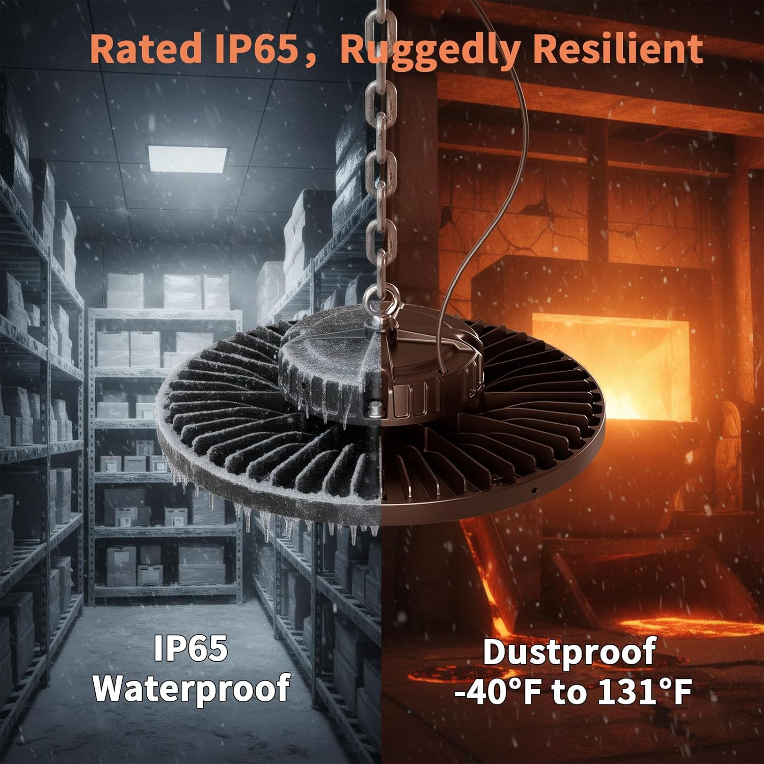 6 Pack UFO LED High Bay Light 200W 30000LM - High Bay Led Shop Light for Garage 5ft US Plug, IP65 Waterproof, 5000K Daylight, ETL Listed, Commercial Light for Workshop//Factory/Warehouse/Barn