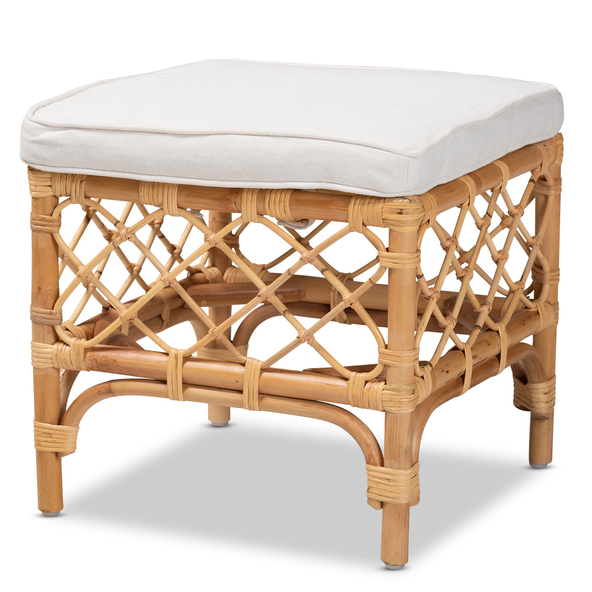 定価7.4万 MOUNTAIN RESEARCH RATTAN OTTOMAN Felipe Round Rattan Ottoman - Designer Review & Photo