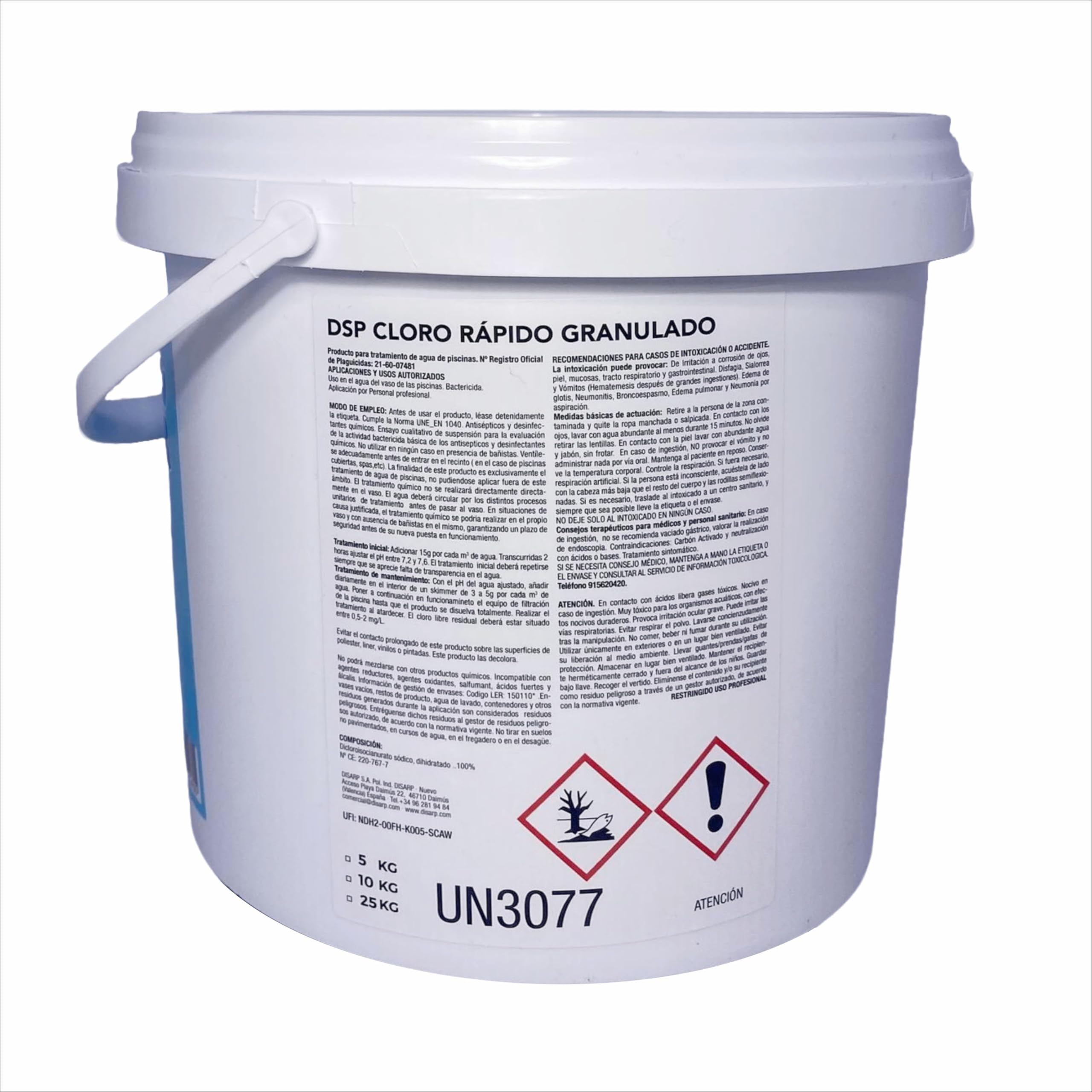 DSP Cloro Rápido Granulado 5KG | Cloro Choque | Recupera el Agua Verde y Turbia en Horas | Disolución Rápida para Piscinas