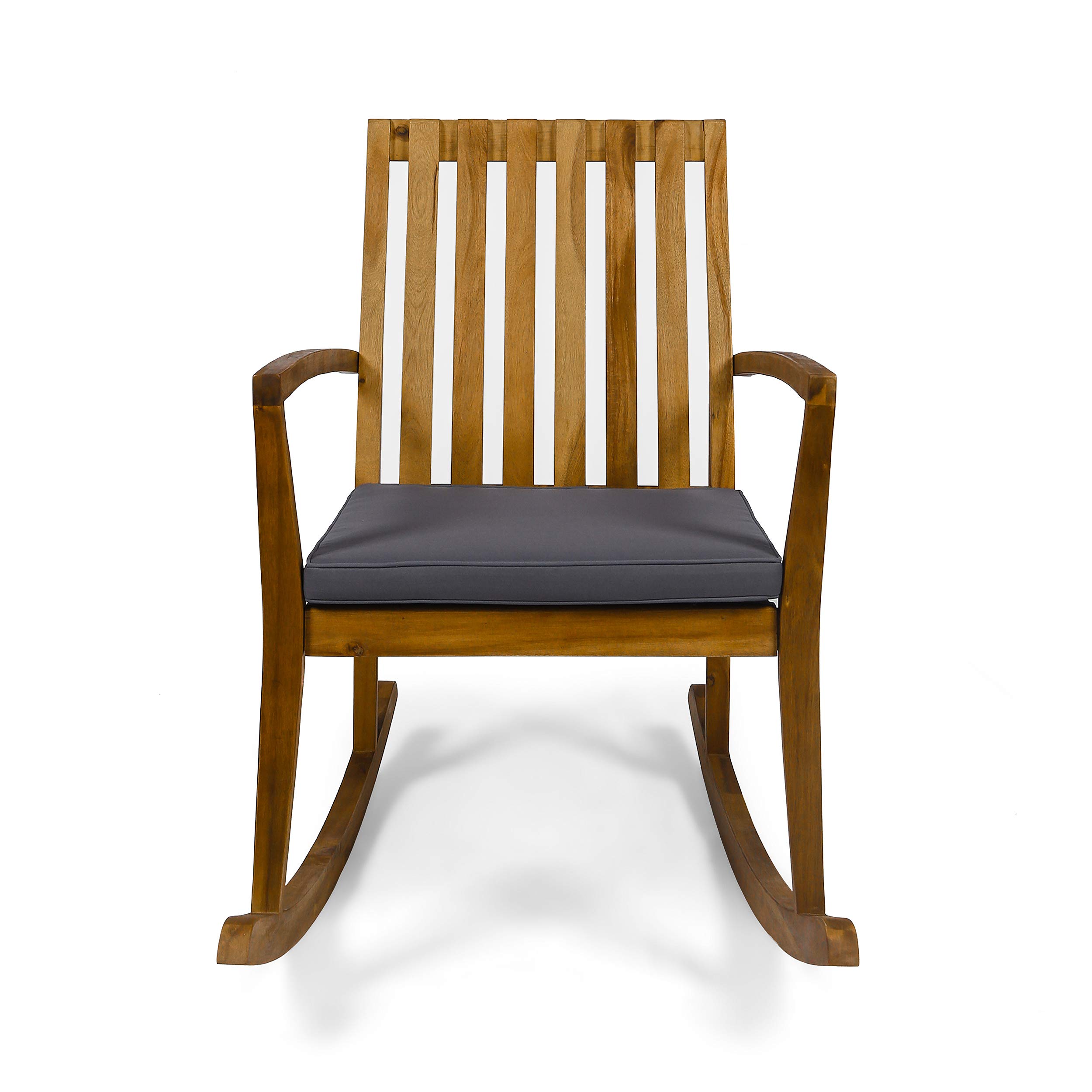 Buy Muriel Outdoor Acacia Wood Rustic Style Rocking Chair with Cushions