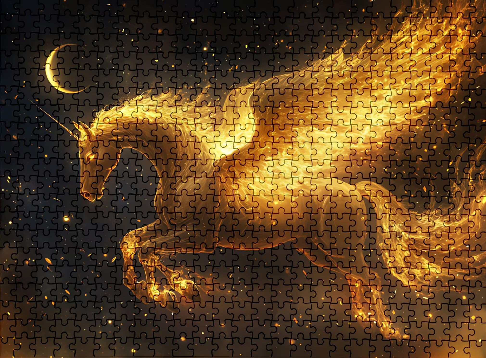 Puzzle 1500 elementów, drewniane puzzle dla dorosłych – Impossible Puzzle 87 x 57 cm niffy gra myśleniowa i łamigłówka dla kobiet i mężczyzn, gra rodzinna na wieczory z grami, prezent dla kobiet, koń