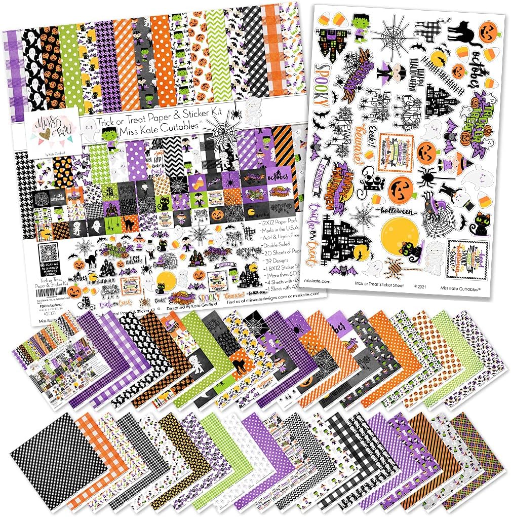Amazon.com: Paper & Sticker Kit - Trick or Treat - Halloween - 20 ...