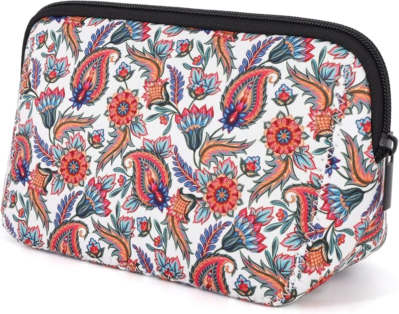 Necessaire AJLTPA de Neoprene com Zíper e Estampa, 20,0 x 13,0 x 9,0 cm, 1 unidade