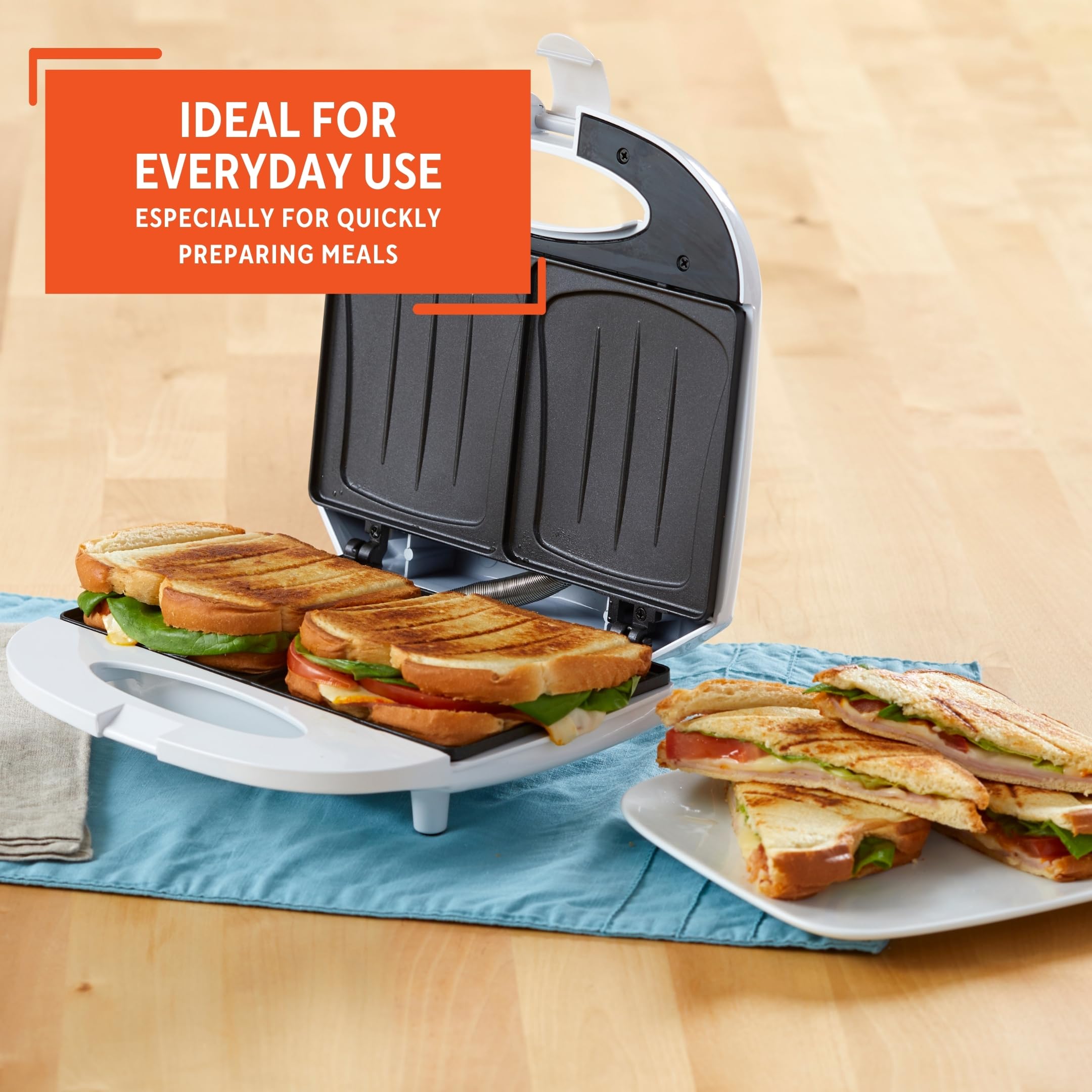 IMUSA 2-Slot Sandwich Maker - Nonstick & Easy Clean -7
