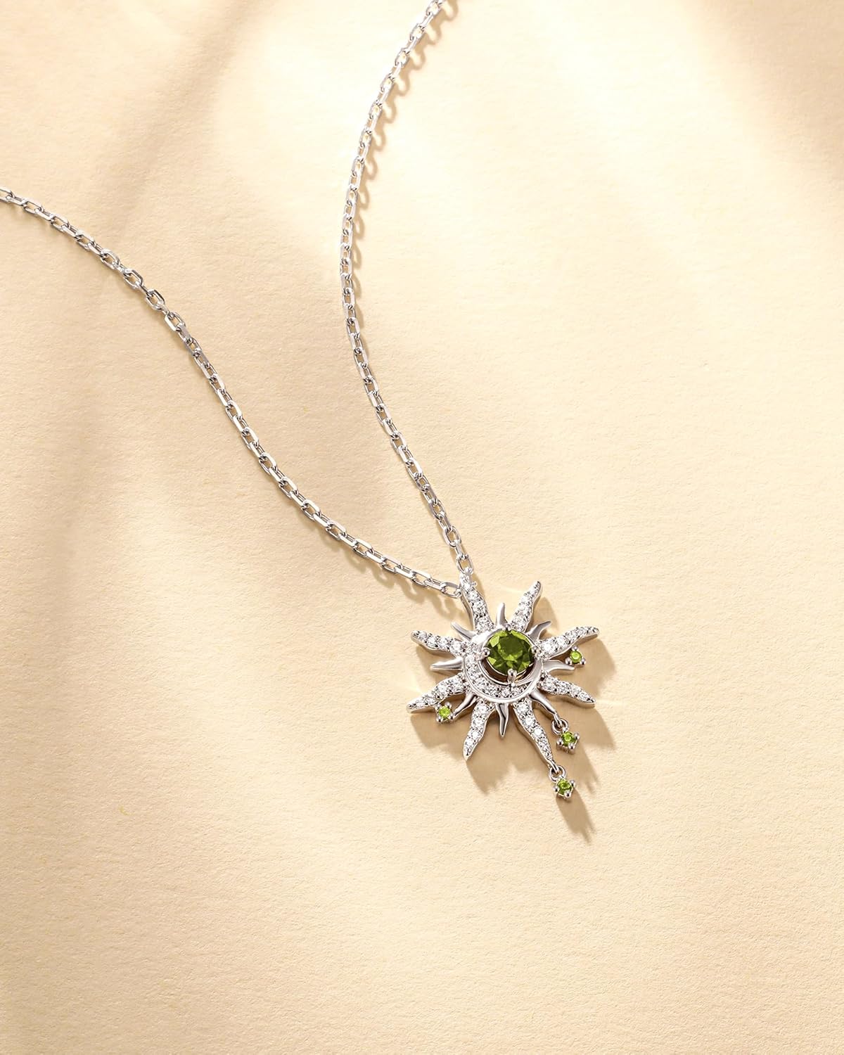 FANCIME Soluna Nexus Necklace for Women Sterling Silver Moon Jewelry Sun Pendant Fine Jewelry Gemstone Birthday Mothers Day Gifts for Wife - Image 3