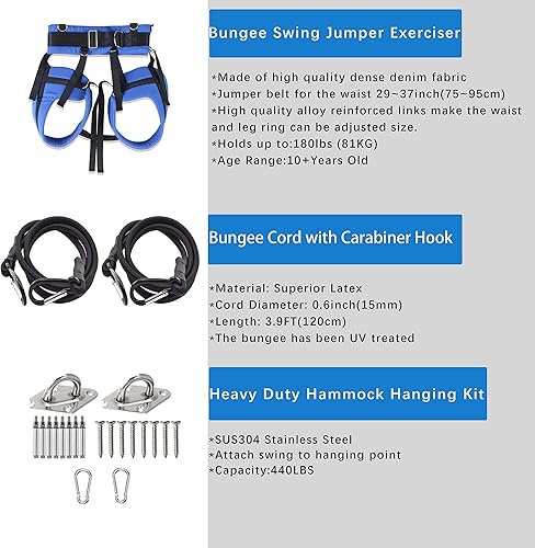 Miniatura 3 de Juego de puentes elásticos para niños, para saltar en interiores para fitness y actividades para niños a partir de 10 años, juego de patio de juegos