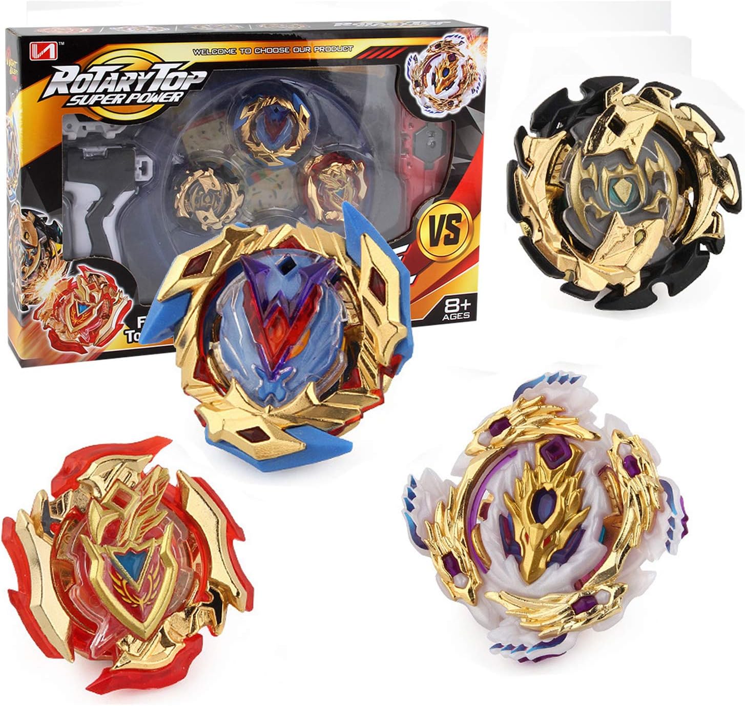 Bey Battle Gyro Burst Battle Evolution Attack Pack for Battling Top Game Included 4X Golden Burst Gyro Set