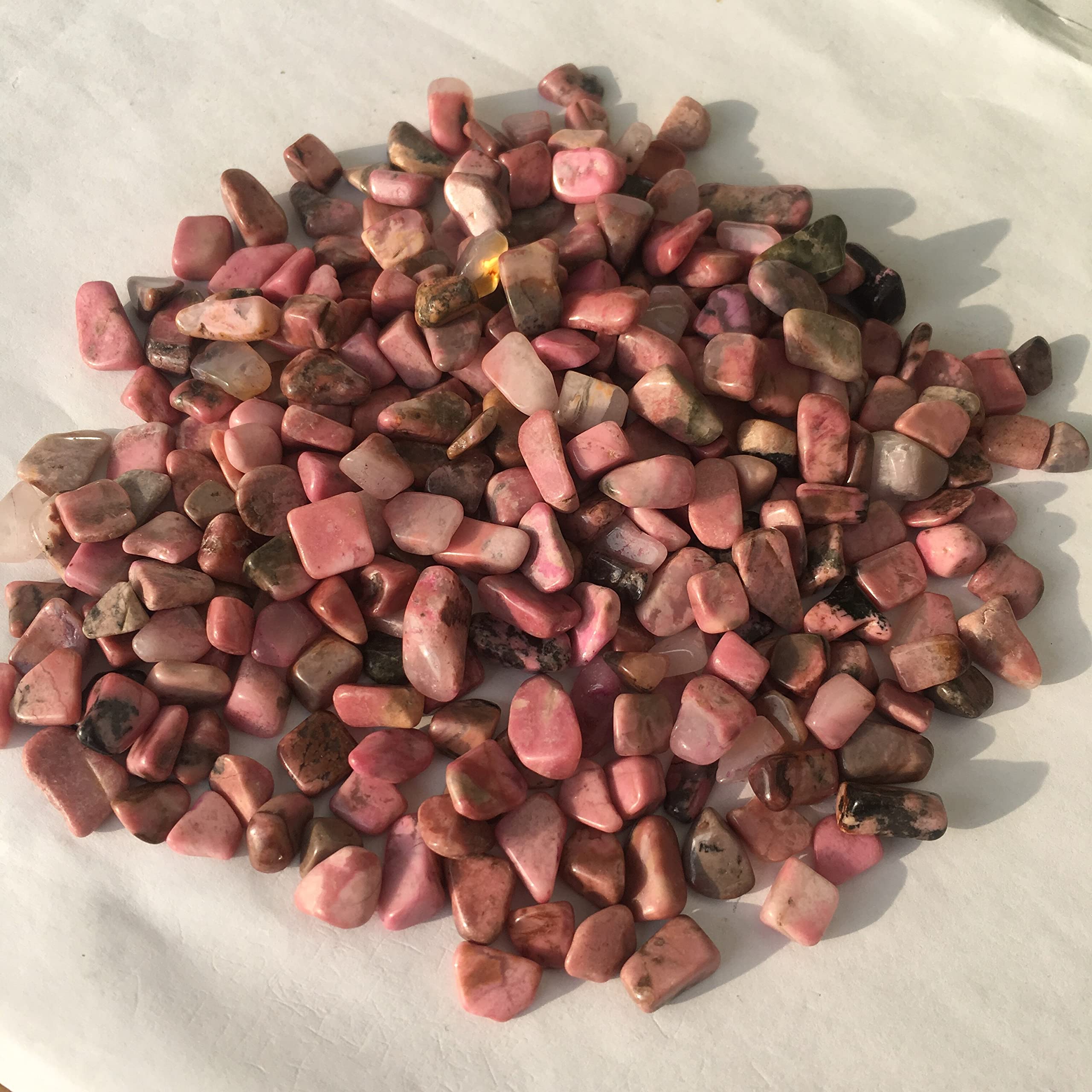 Cristallo Naturale Pietra di Rosa Naturale Polvere di Cristallo Quarzo Ghiaia Cristallo Acquario Vaso di Fiori Decorazione del Giardino Raccolta domiciliare(Size:500g)