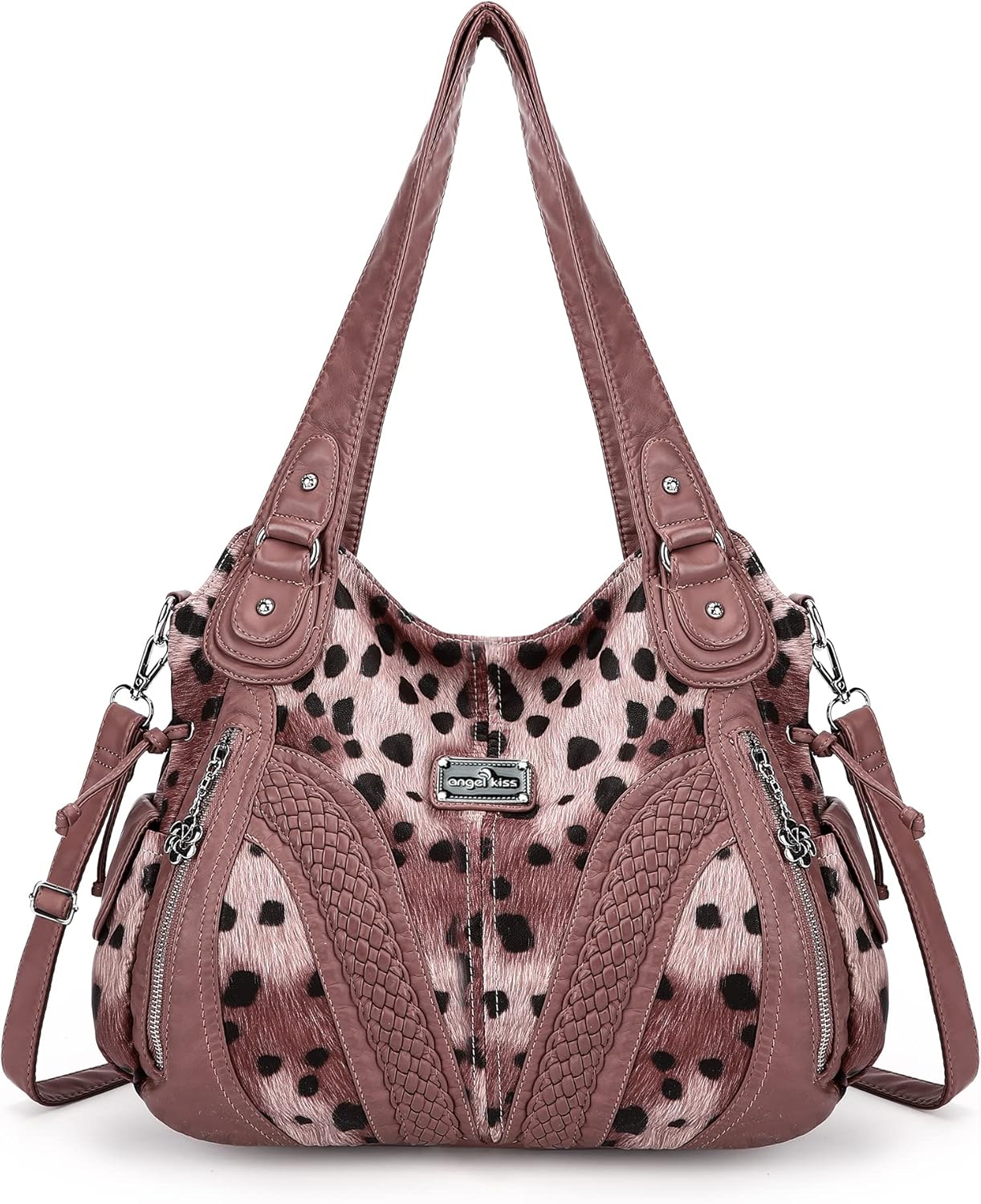 Purses and Handbags Women Fashion Tote Bag Shoulder Bags Top Handle Satchel Purses Washed Synthetic Leather Handbag