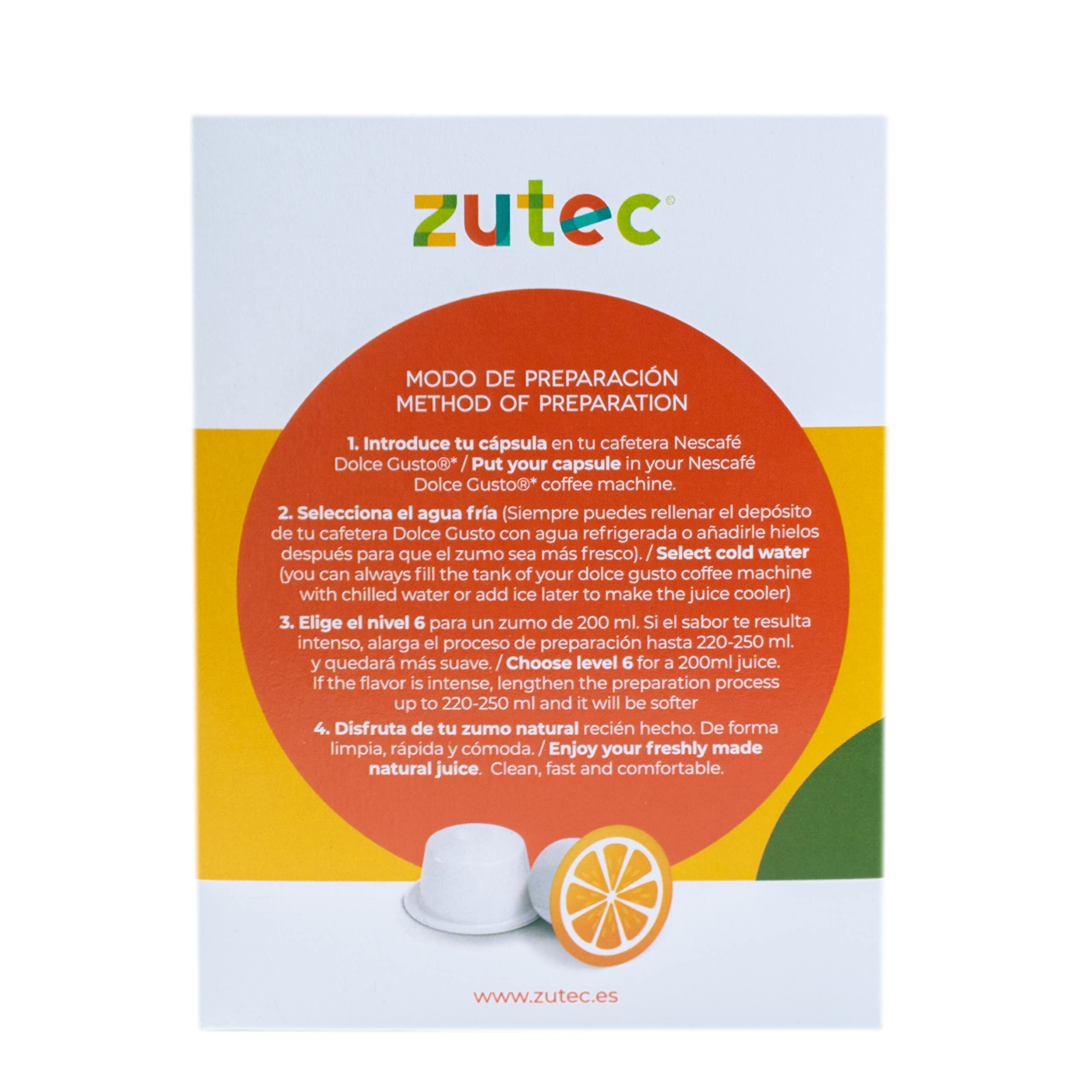 Zutec - Verschiedene Saftkapseln (Orange, Ananas und Pfirsich) - Kompatibel  mit Nescafé Dolce Gusto®* Kaffeemaschinen - 9 Packungen mit 12 Kapseln -  108 Kapseln : Amazon.de: Lebensmittel \u0026 Getränke