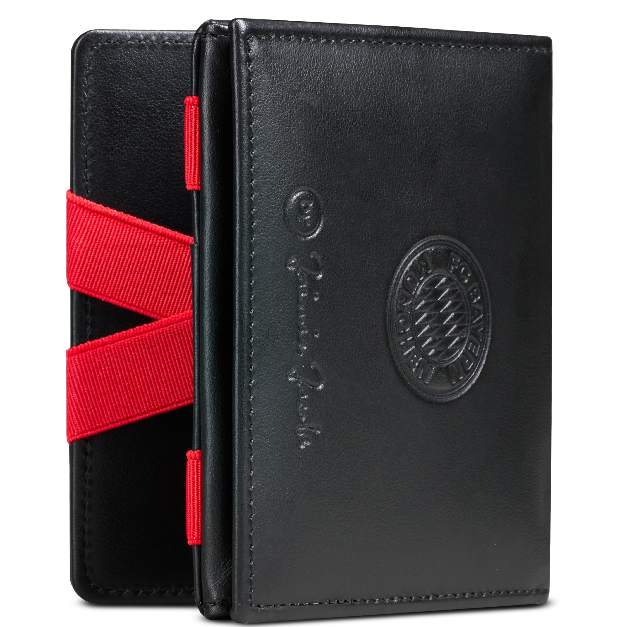 Jaimie Jacobs Flap Boy FC Bayern München Edition Magic Wallet Geldbeutel aus Leder offizieller Fanartikel (Mit Münzfach)