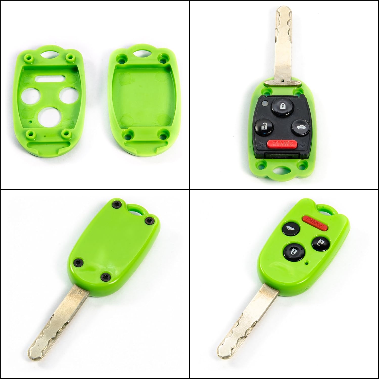 STAUBER Best Honda Key Shell Replacement for Accord, Ridgeline, Civic, and CR-V - KR55WK49308, N5F-A05TAA, N5F-S0084A - NO LOCKSMITH REQUIRED! Save using your old key fob and chip! - 2 Pack (Black)