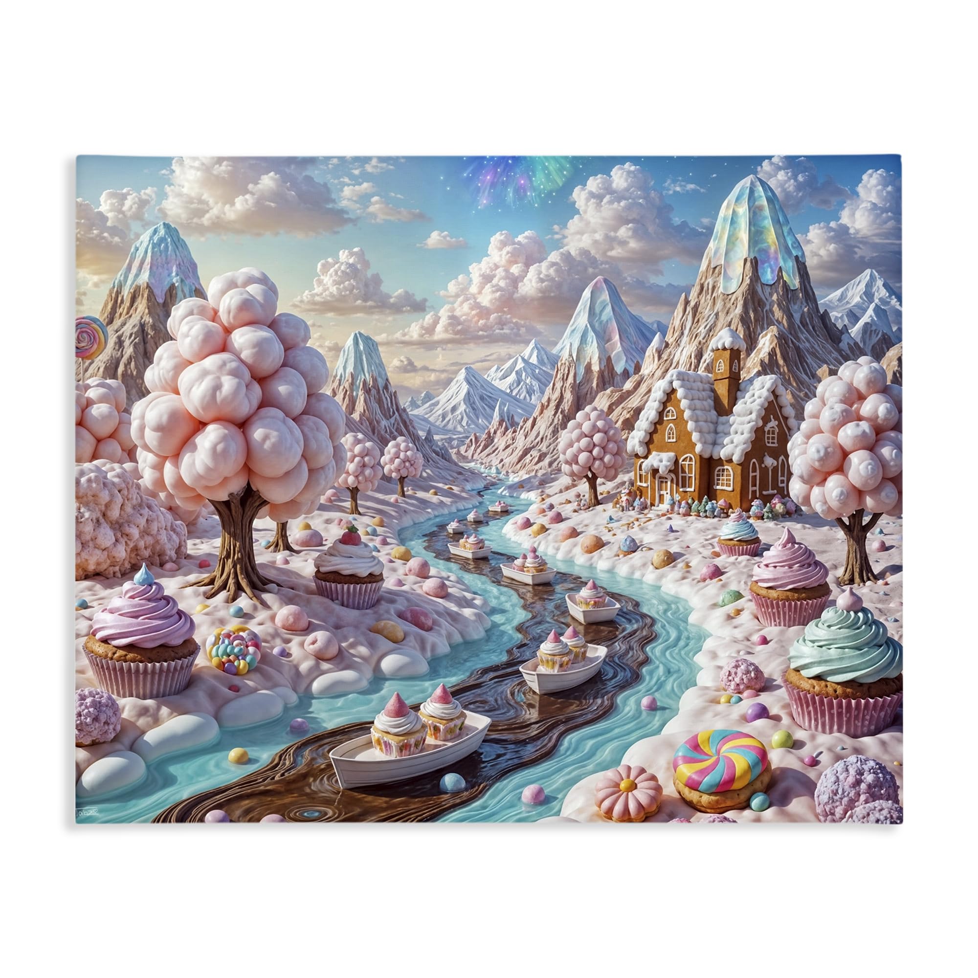 Stupell Industries Unframed 'Dreamlike Candy Land Whimsy'| Canvas Art