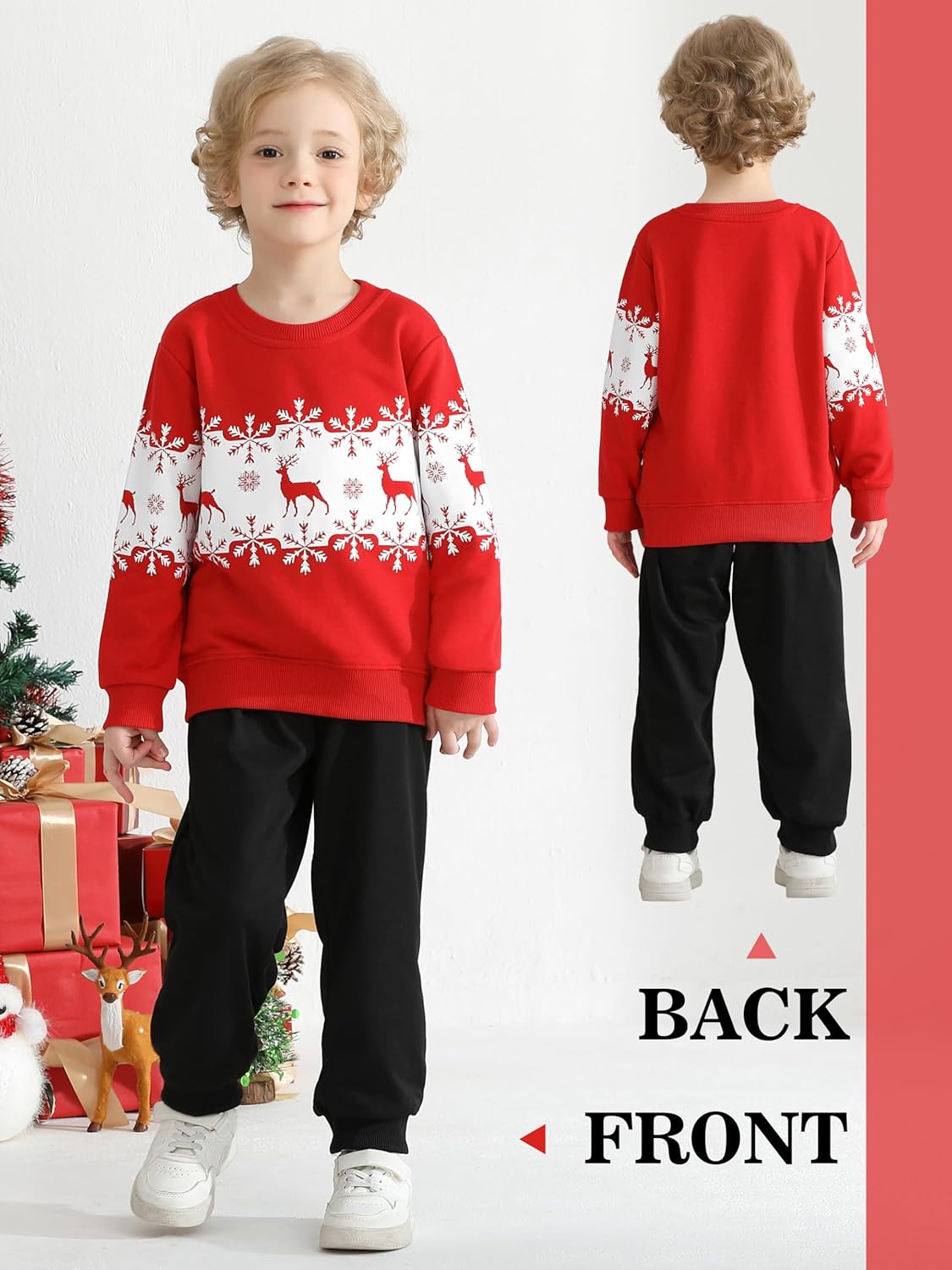 Resinta Toddler Boys Christmas Sweatshirts Boys Xmas Clothing Kids Long Sleeve Cotton Pullover Tops for Holiday Party - Image 7