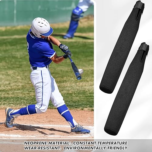 Miniatura 6 de Leyndo 2 piezas de manga de bate de béisbol calentador de manga de bate de sóftbol protector de softbol cubierta para deporte