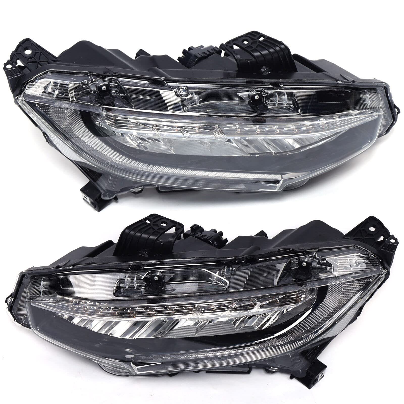 Photo 1 of PIAOYUE - Fits 2016 2017 2018 Honda Civic Headlights LED DRL Headlamps Left+Right Side