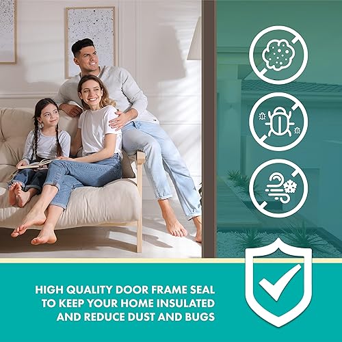 Miniatura 10 de Simply Conserve Windjammer DS060W-W - Juego de clavos para puerta con portador de PVC y junta de espuma en color blanco  Tope de puerta pintable