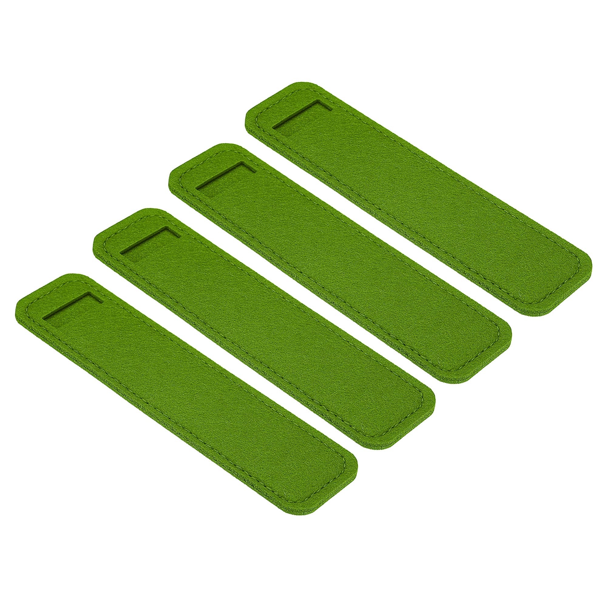 PATIKIL Felt Pen Case 4 Pack Pencil Bag Mini Pocket Protector Storage Sleeve Pouch Holder, Green