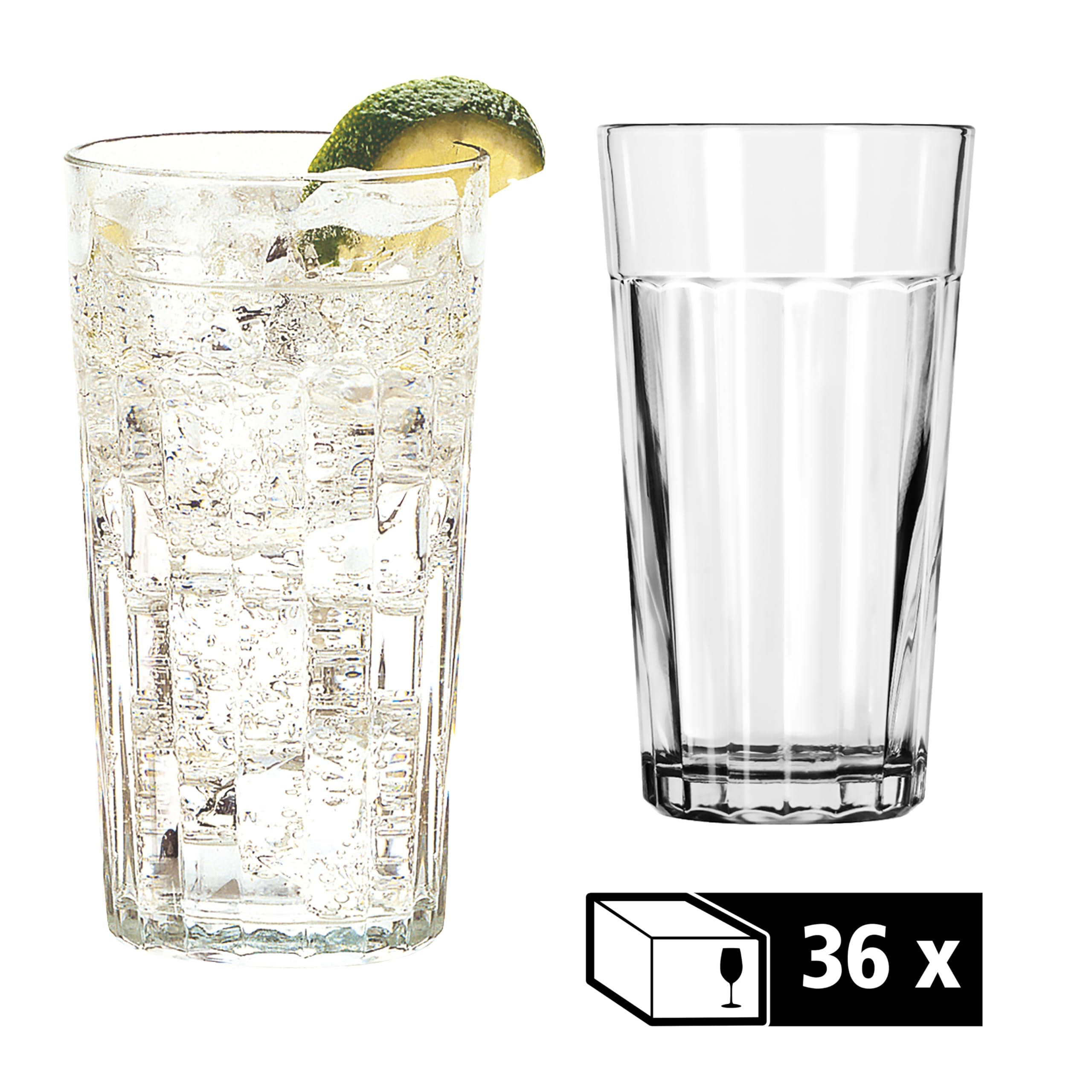 LIBBEY 70661 Cooler/Trinkglas "PANELED TUMBLERS", 473 ml, 36er Set