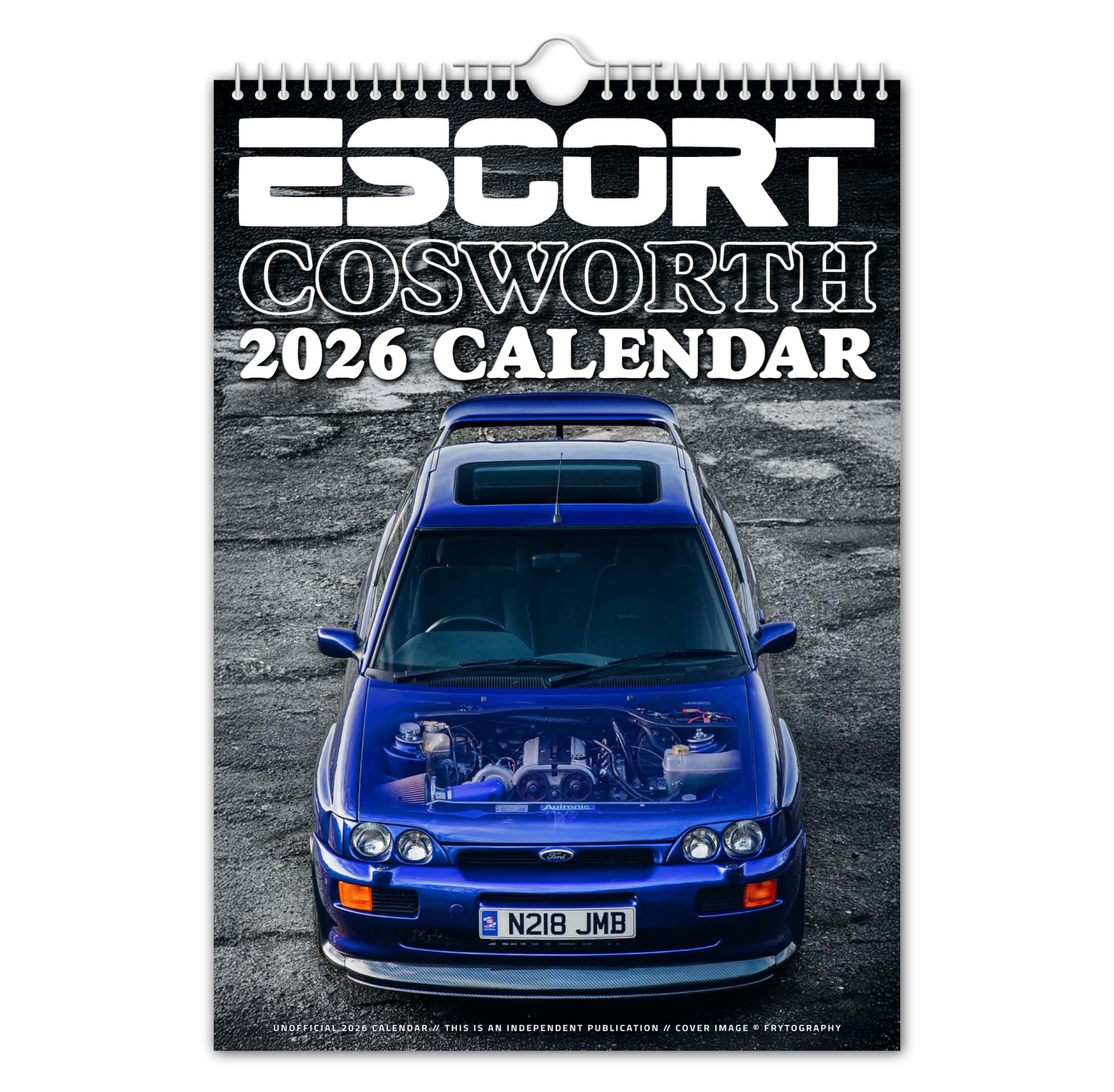The Calendar King - Escort Cossie - 2026 Wall Calendar - Nostalgic/Motoring/Classic Car/Christmas/Birthday/Gift Idea/Present/Novelty/Secret Santa/Office Gift (Full Colour, A3 Size)