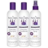 Fairy Tales Daily Cleanse Everyday Kids Shampoo, Conditioner, and Spray set - Gentle Natural Defining, Tangle Free, Moisturizing + Hydrating, Clean + Natural Ingredients - Paraben Free - 12oz. (3PK)