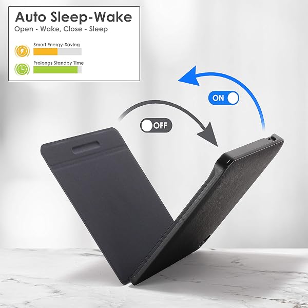Forefront Cases Funda para Kobo Libra H2O (Modelo: 2019) - Delgado, Ligera y Protectora Funda para Kobo Libra H2O - Smart Auto Sueño Estela Función (Carcasa) - Negro - 3