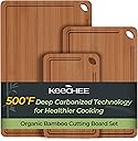 Bamboo Cutting Board, Durable Wood Cutting Boards for Kitchen with Deep Juice Grooves & Built-in Handles, Ideal Charcuterie & Chopping for Meat, Vegetables and Fruits Ideal Kitchen Gifts