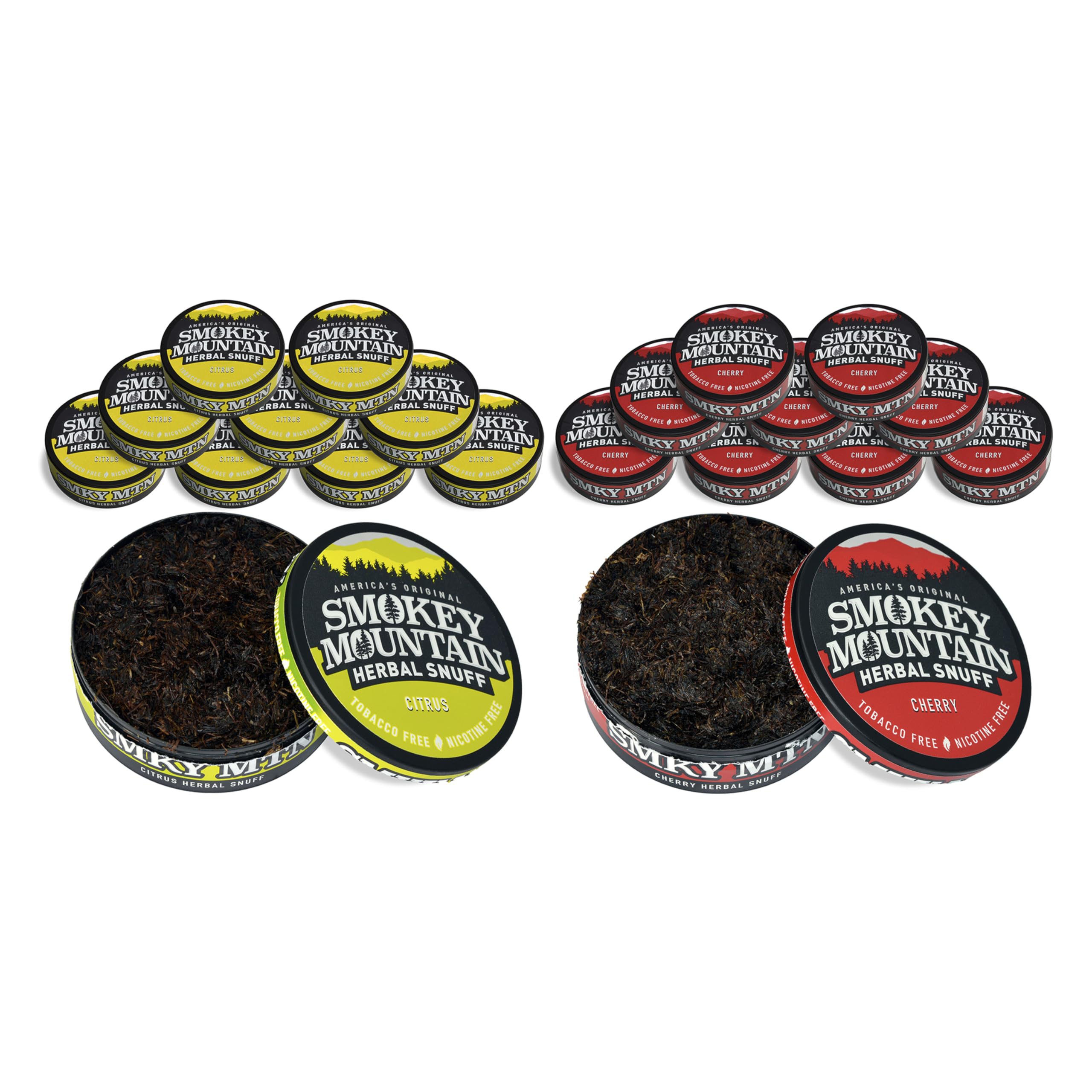 Smokey Mountain Herbal Long Cut, Two 10 Can Boxes