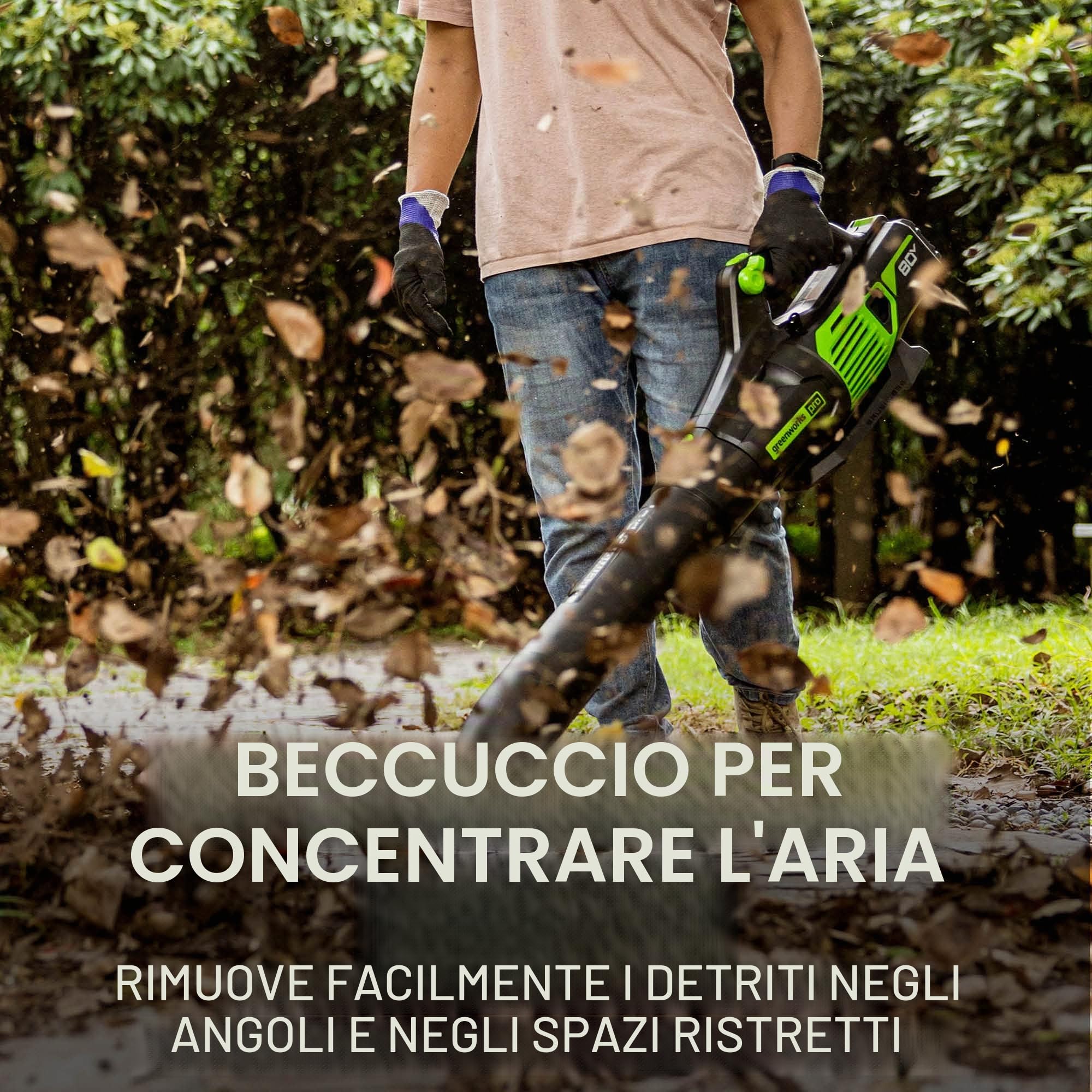 Greenworks Soffiatore assiale senza spazzole senza fili da 80 V (730 CFM/75+ strumenti compatibili), solo strumento