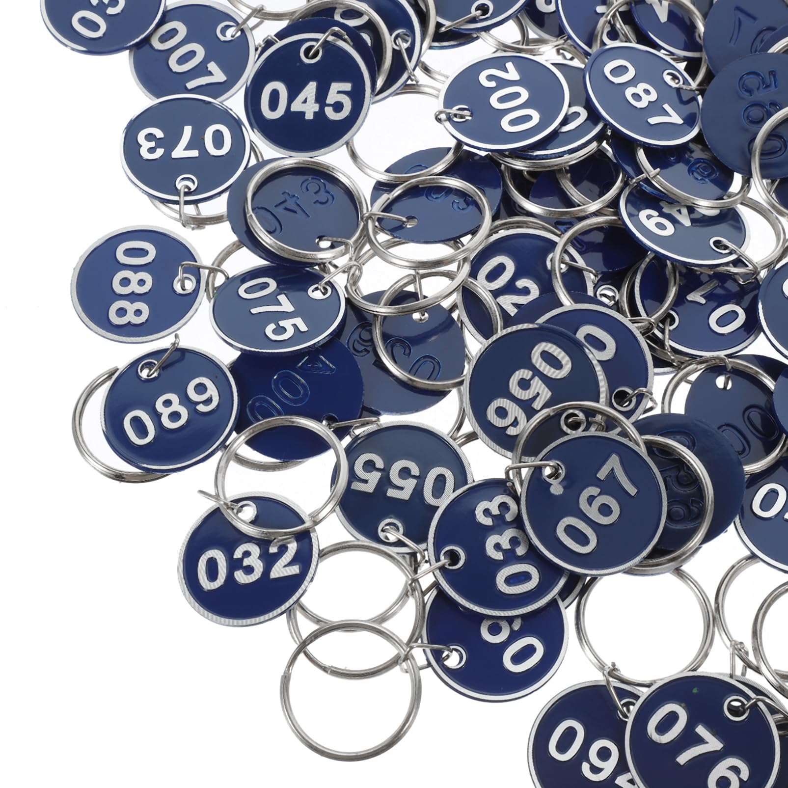 Gatuida Targhette Numerate Blu 100 Pezzi per Portachiavi in Lega di Alluminio Pratiche e Convenienti per Chiavi e Bagagli in Hotel e Armadietti