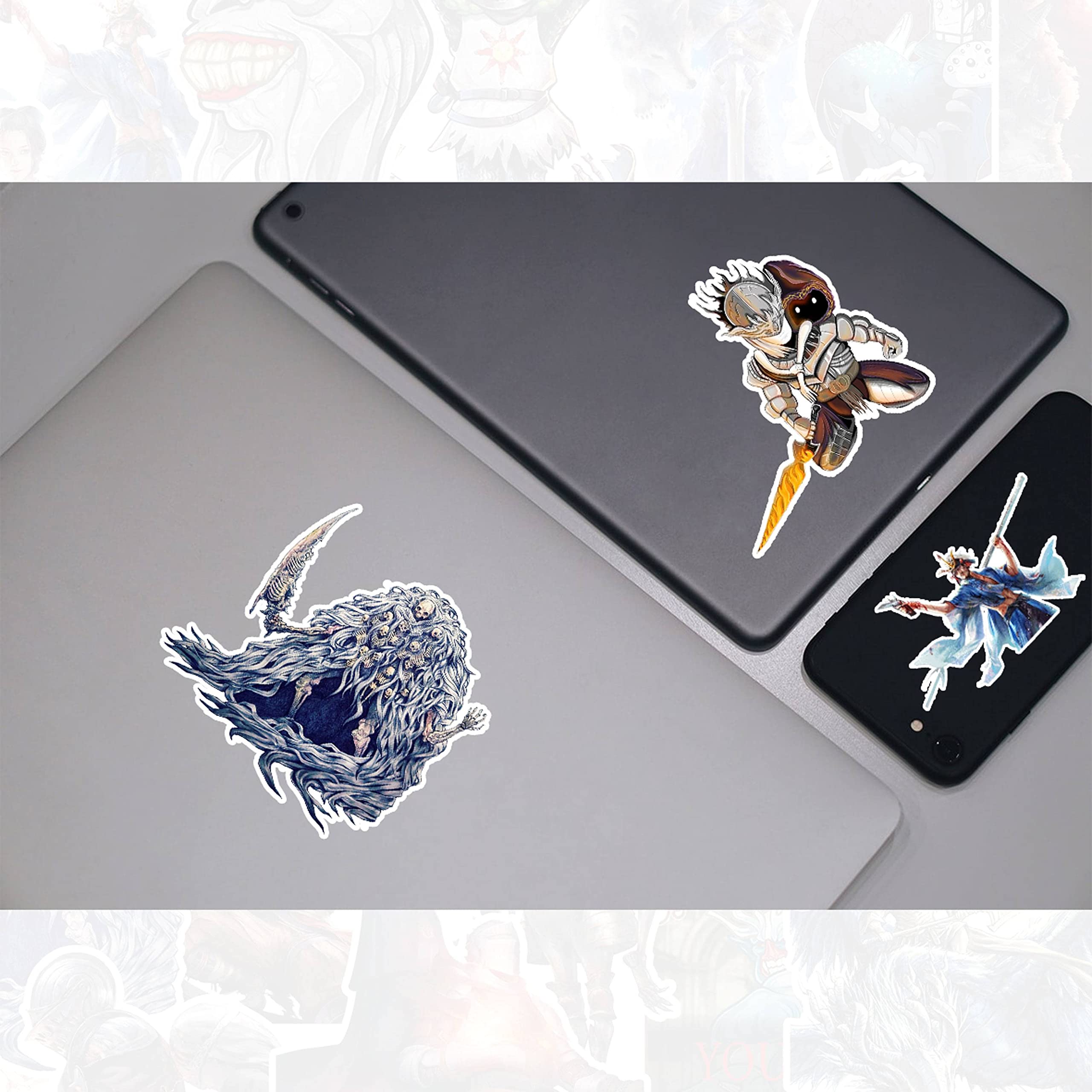 Amazon.com: Kilmila Dark Horror Themes Stickers Series Set (50Pcs Large  Size) Merchandise Vinyl Sticker for Laptop Water Bottle Graffiti （Multi  Dark Game Themes Se-ki-ro Blood-borne Stickers in 1） : Electronics