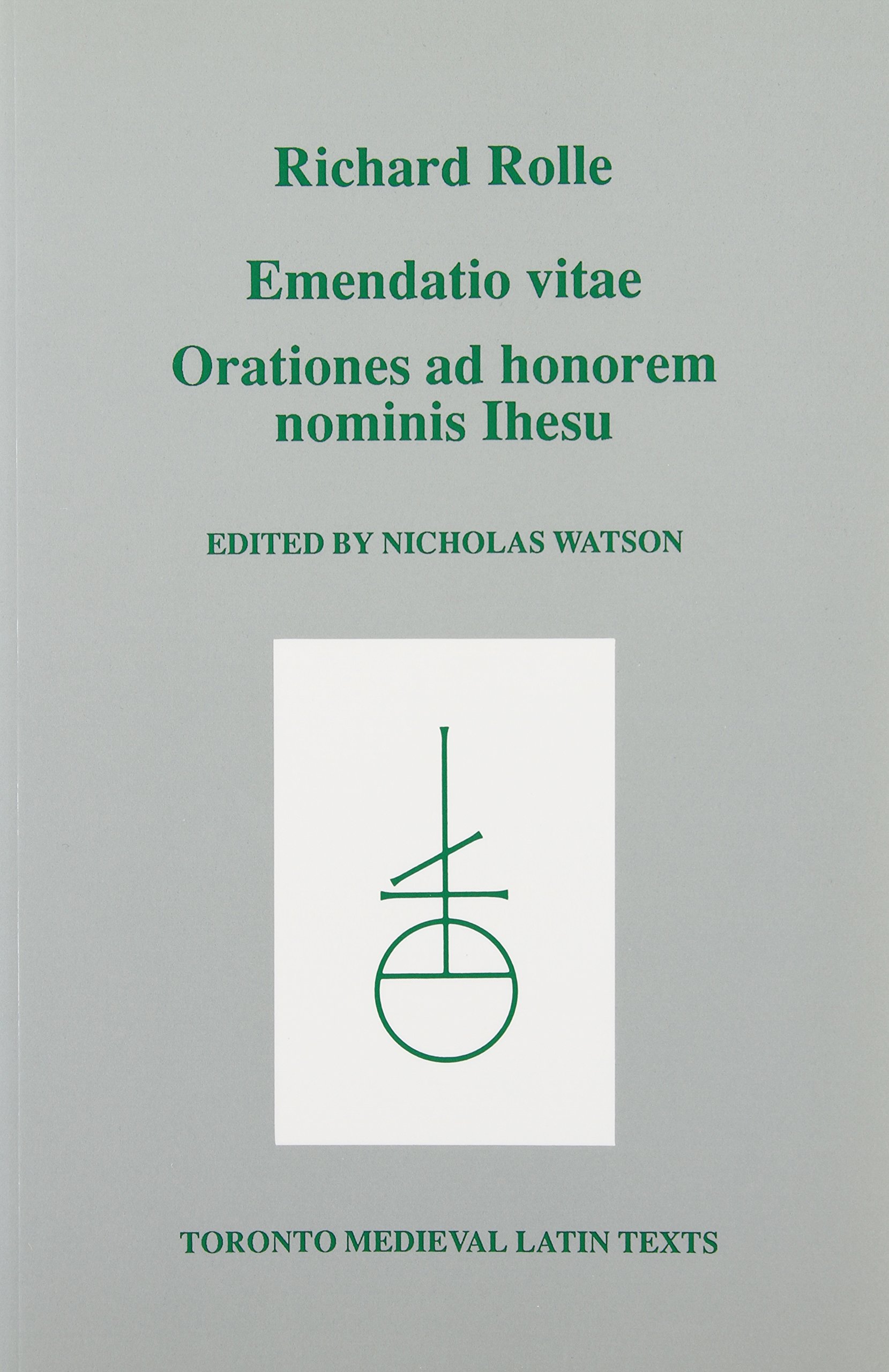 Emendatio vitae (Toronto Medieval Latin Texts)