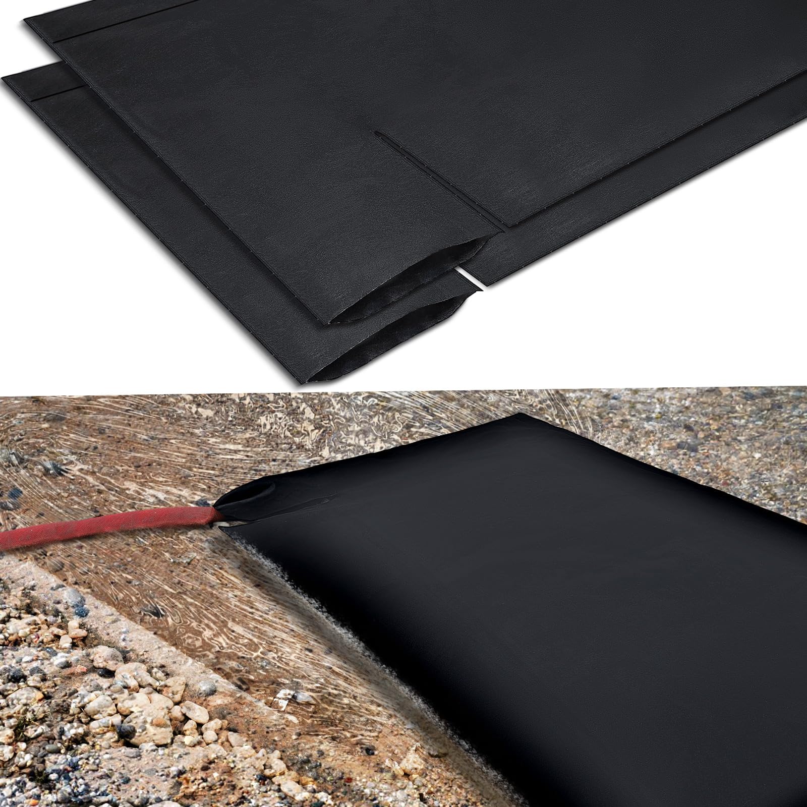 2 Pcs 5 x 10 ft Silt Bags for Dewatering Filter Bag for Construction