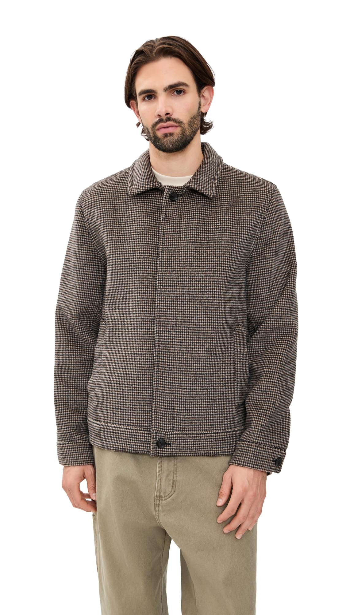Vince Mens Houndstooth Bomber Jacket