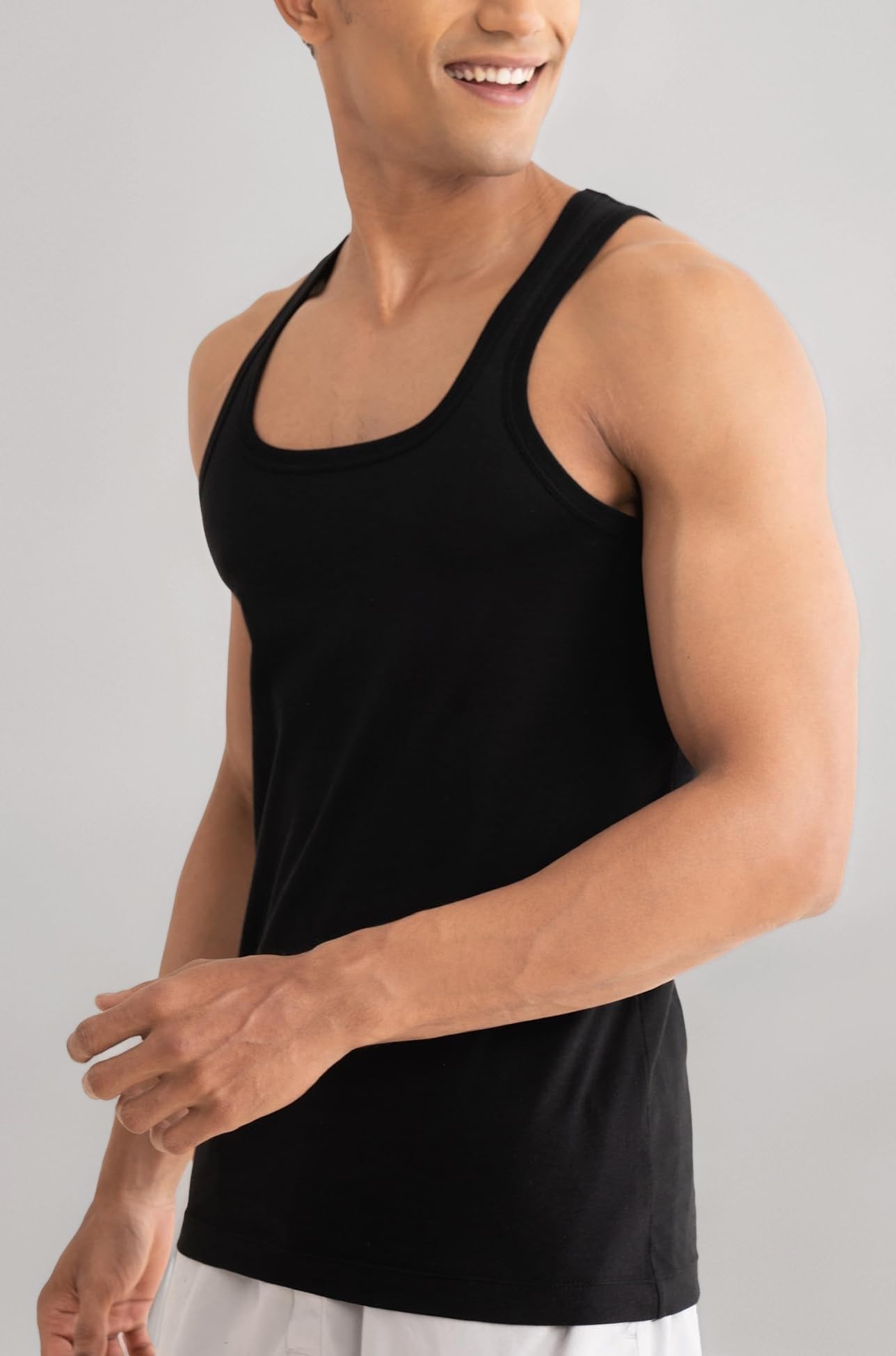Neo-Cotton Square Neck Vest for Man, Anti-Bacterial Vest Pack, Shape Retaining Mens, 100% Cotton Banyan for Men, Buttery Soft Inner Baniyan