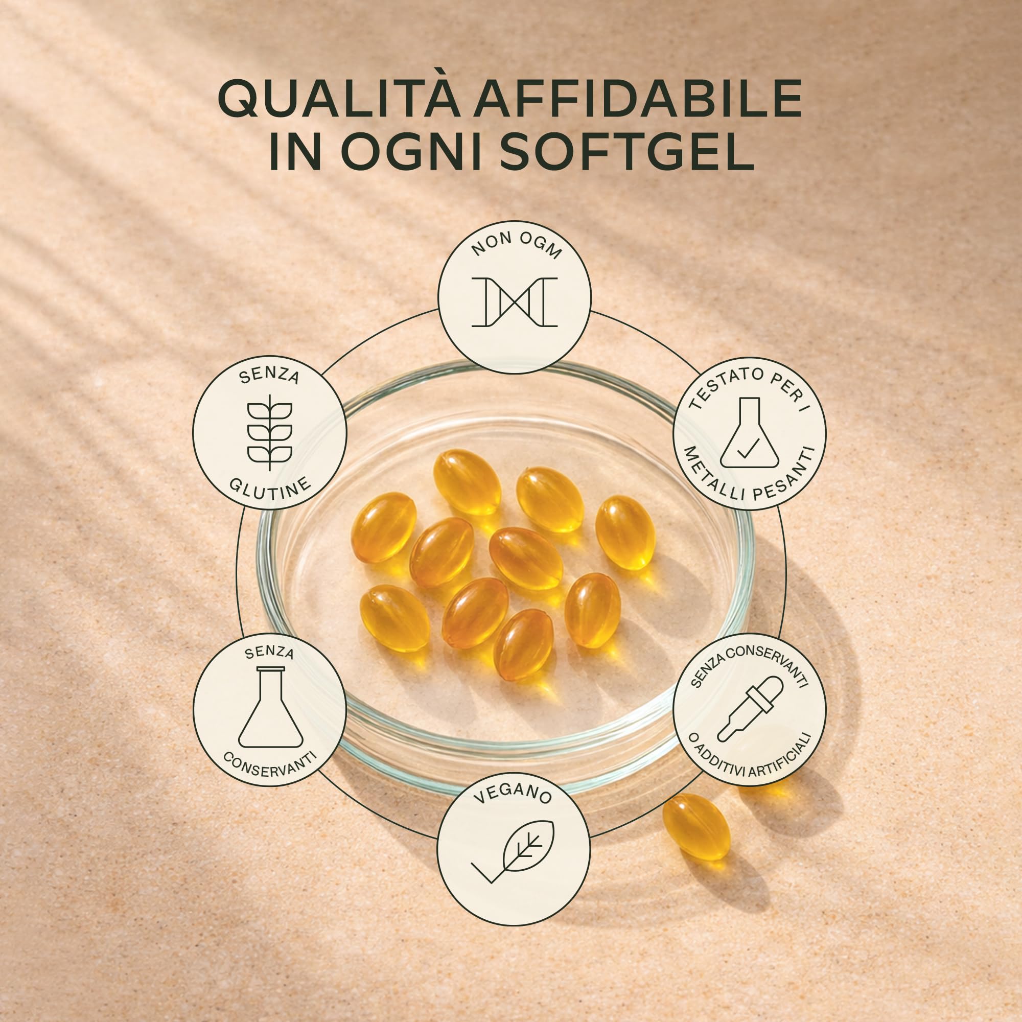 Omega 3 Vegan ad Alta Efficienza [1500 mg] Omega3 con 750mg DHA e 300mg EPA per Dose Giornaliera - Integratore Omega 3 da Olio di Alghe Vegetale Puro Sostenibile - 90 Softgel