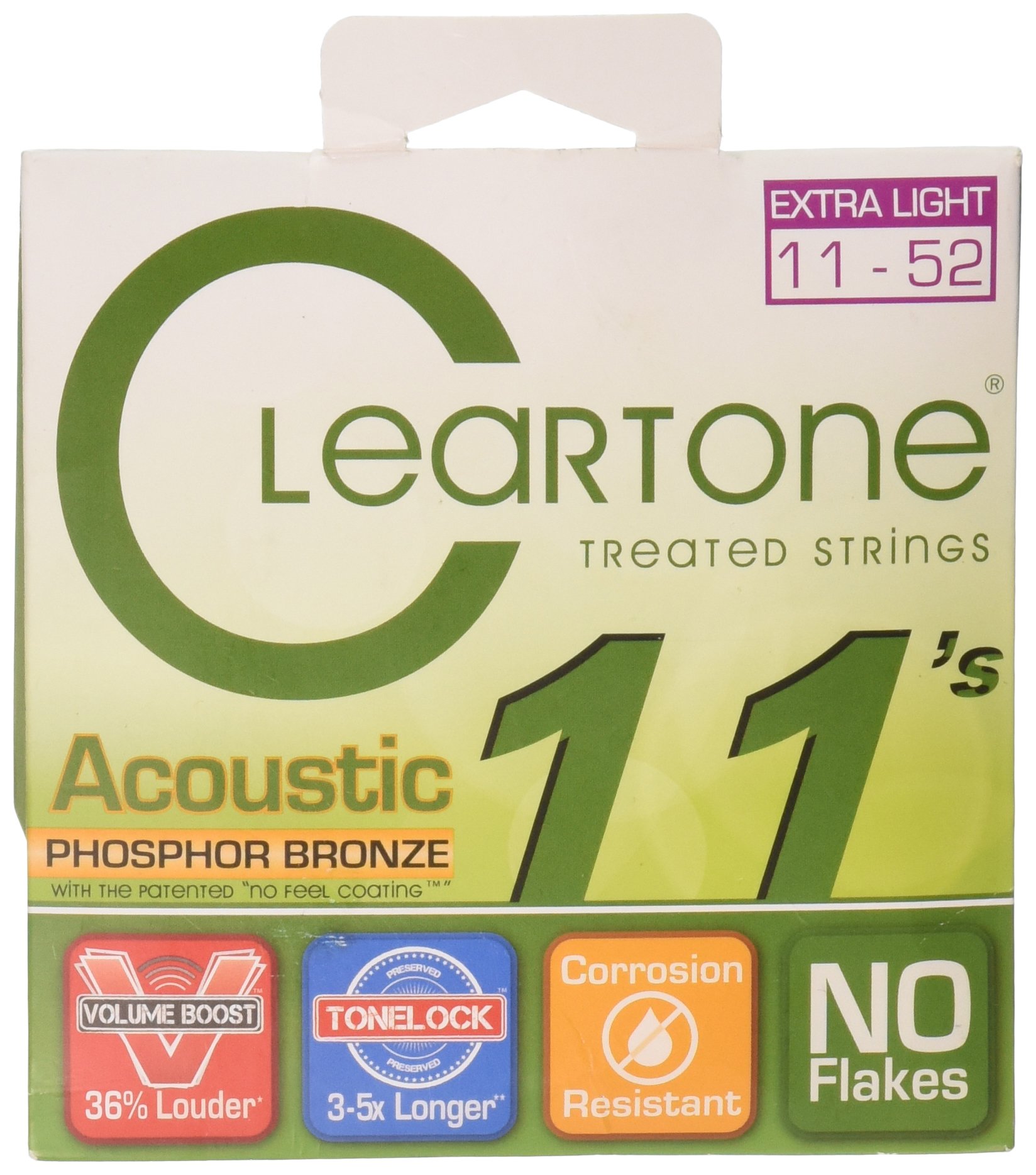 Cleartone 7411 Custom Acoustic Guitar String, Light