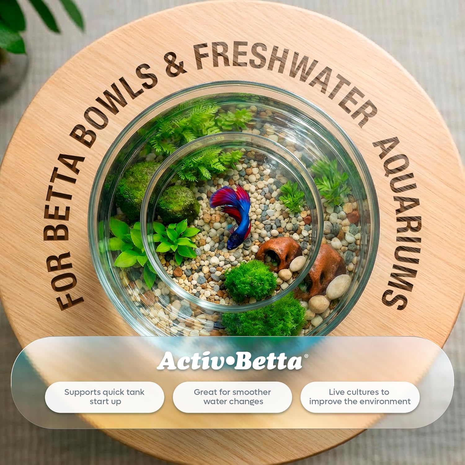 Activ Betta Bio-Activ Live Aqueous Solution – 1 Gallon – Instant Aquarium Cycling, Denitrifying Formula & Trace Elements for Betta Fish Tanks & Freshwater Aquariums