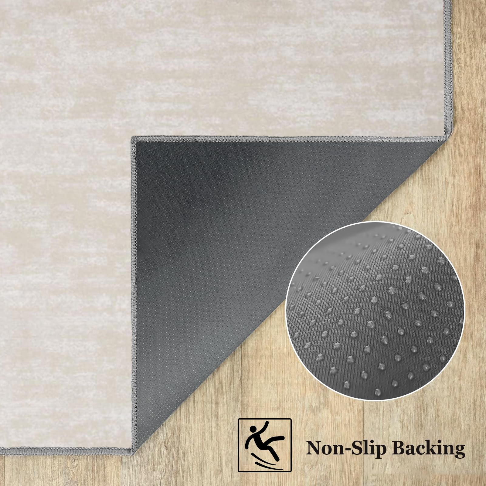 Tappeto Runner per Corridoio Tappeto Cucina Passatoia Antiscivolo Lavabile 100 x 180 cm Tappeto Corridoio Tappeti Runner Passatoia Tappetino per Soggiorno Entrata Ingresso Beige