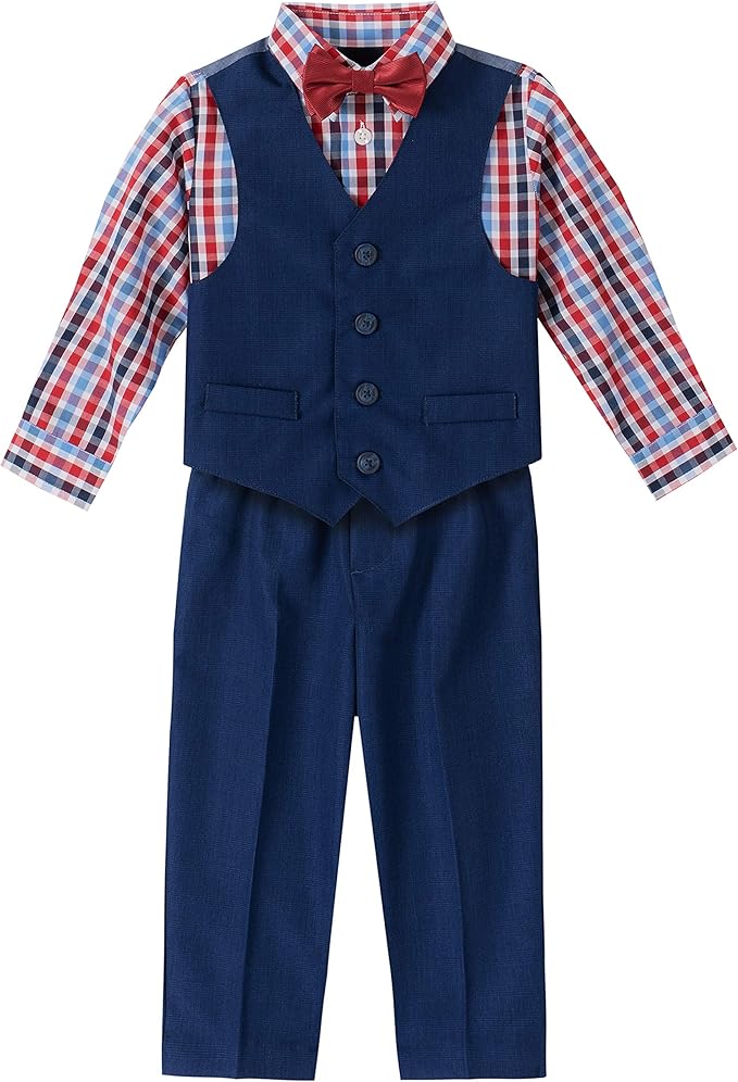 Nautica boys 4-piece Vest Set With Dress Shirt, Tie, Vest, and Pants