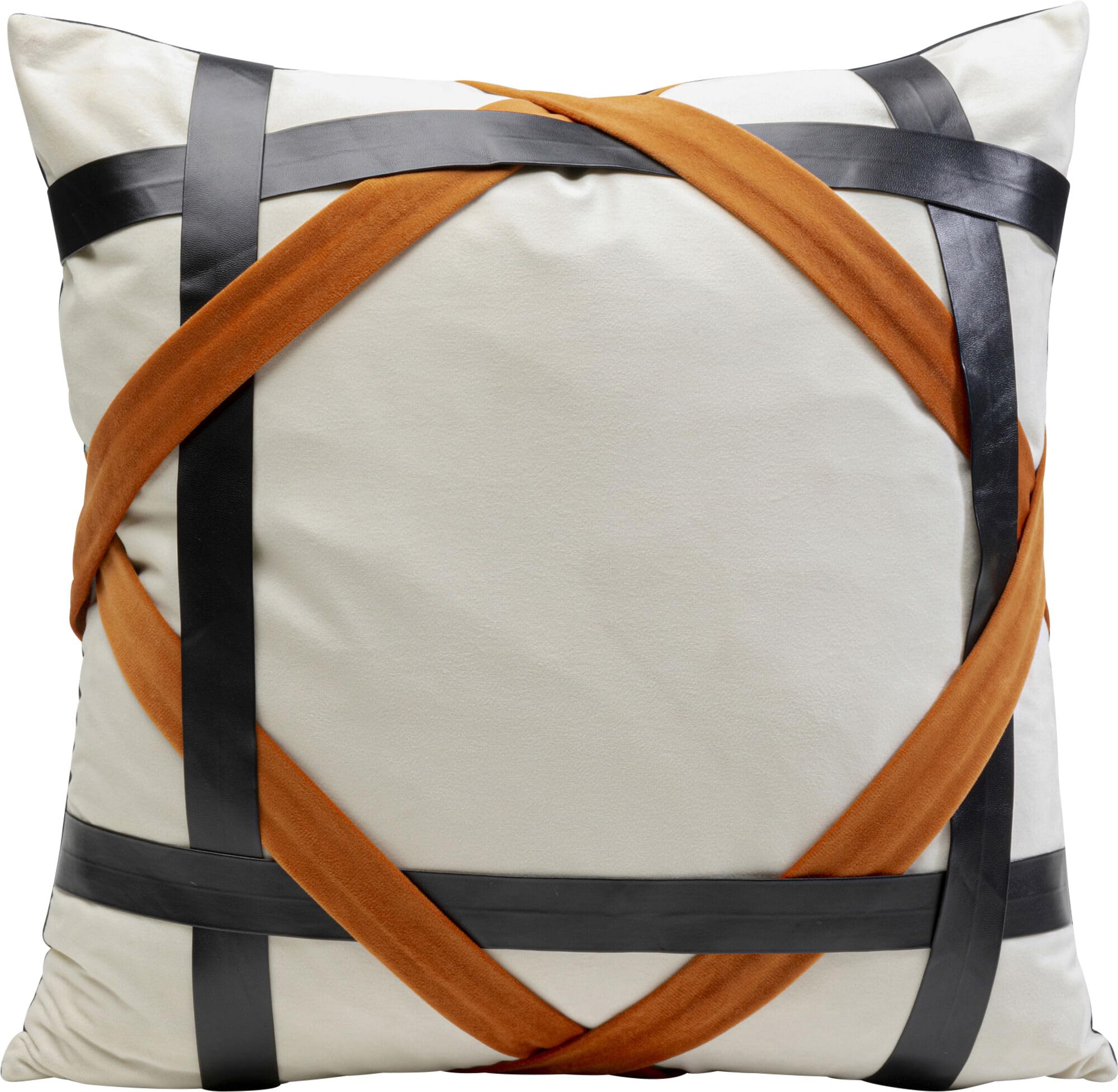 Coussin aspect cuir Kare Design Ring of Fire, l'excellence du relief géométrique