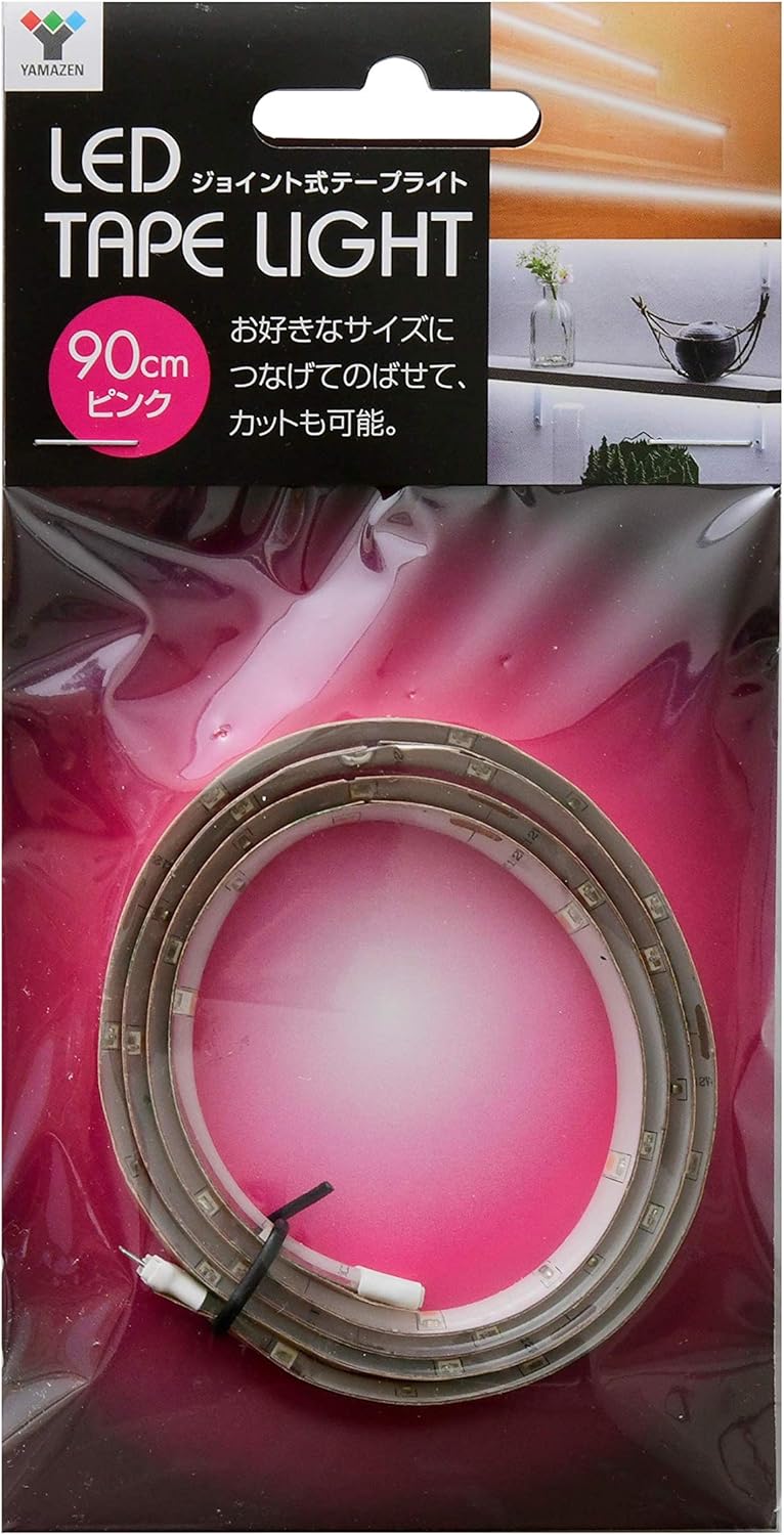 Amazon Co Jp 山善 テープライト ピンク 90cm 540lm Ledテープライト 最大連結5m Jtl 90pk ホーム キッチン